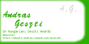 andras geszti business card